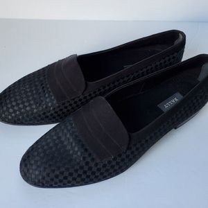 Vintage Bally Pierre woven tuxedo slippers loafers slip on formal shoes